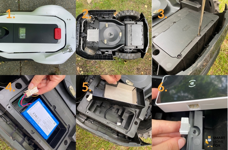 6 Bilder mit Anleitung zum Einbau des GOAT Mobilfunkmoduls
